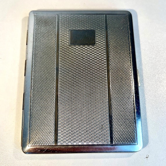 Art Deco Cigarette Case by Kincraft In Silver Plate Cigarette Holder Tobacianna