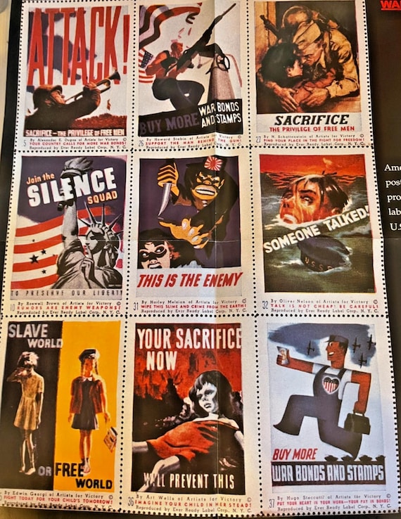 Set of 26 x World War 2 WW2 Reproduction Propaganda Posters by Images of War VGC