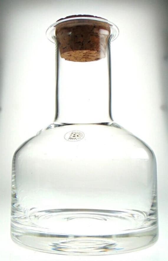 Dartington Crystal Decanter with Cork Stopper. Mid Century Water / Wine Decanter