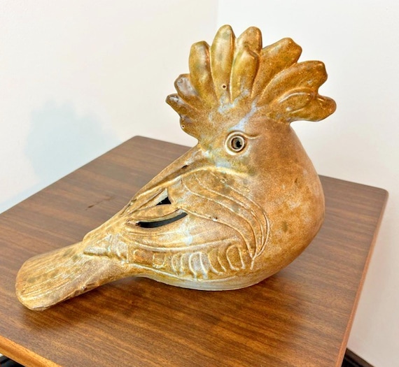 Rare Agnes Escalas Bird Pottery. Mid Century Modern 1970 Zoomorphic Pottery.