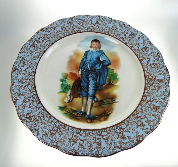 Vintage Blue Boy Gainsborough Plate Signed Mulder & Zoon Amsterdam Holland