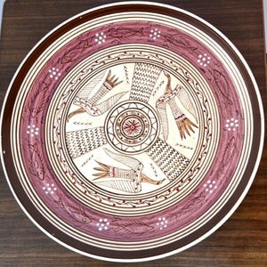 Greek Art Pottery Plate 29cm Wall Hanging, Decorative Plate, Athens Art Greek Art