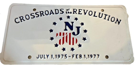 New Jersey Licence Plate Crossroads of the Revolution New Jersey 1976 Unused