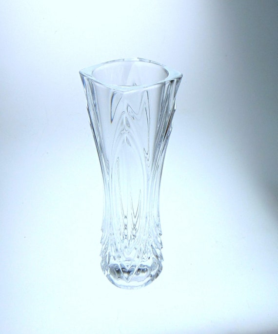 Vintage Crystal Vase by Cristal d'Arques in 24% Crystal. Vase for Flowers. Diamond Cut Crystal. Single Stem or Bud Vase, Elegant Glass
