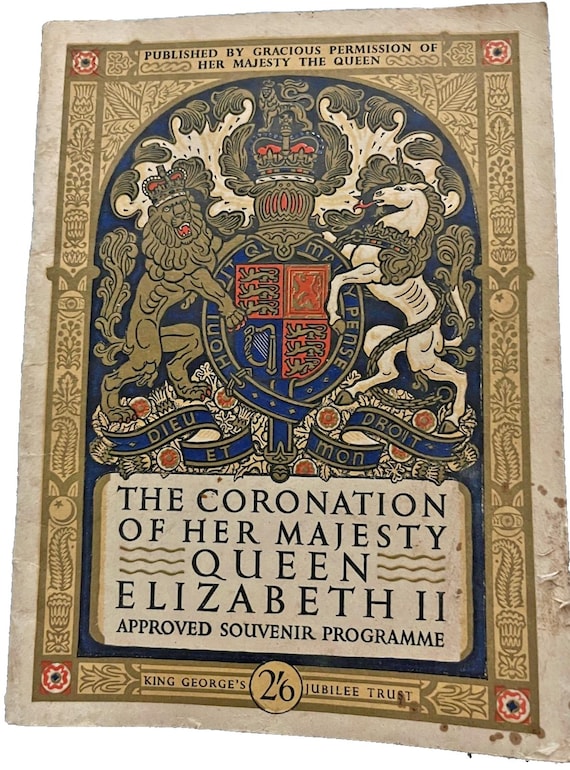 Queen Elizabeth II 1953 Coronation Approved Souvenir Programme Original UK Royal