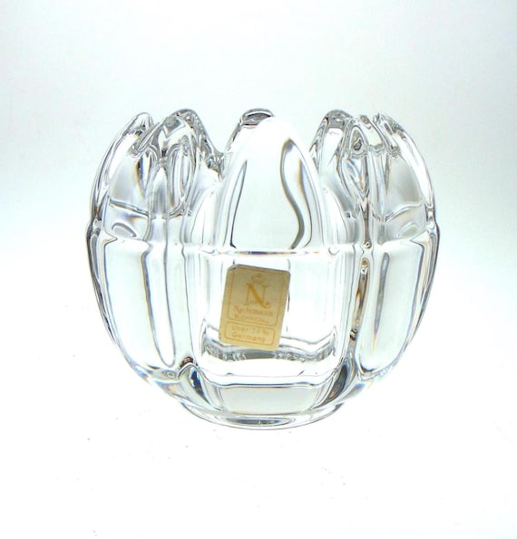 Crystal German Nachtmann Ball Votive Candleholder. Vintage Crystal Candleholder
