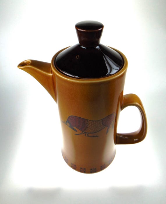 Royal Worcester Palissy Sierra Coffee Pot. Taurus Coffee Pot. Mid Century Coffee Pot for the Vintage Coffee Drinker