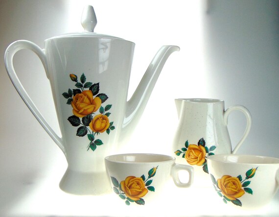 1950s Burleigh Ware Demitasse or Espresso Coffee Set