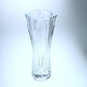 Jarrón vintage de cristal de plomo al 24% Cristal d’Arques, tallo único de 17 cm