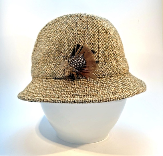 Vintage Harris Tweed Fedora Hat Large Wool Check Failsworth Elgin VGC