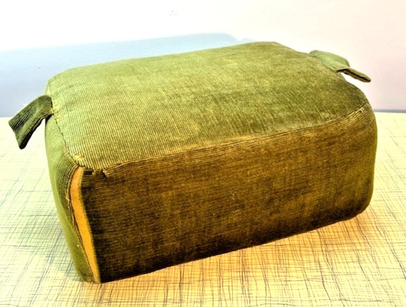 Vintage Corduroy Prayer Stool Cushion Pouffe Footstool Retro Meditation Boho