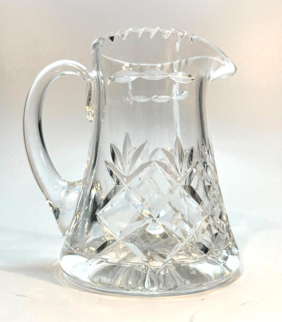 Vintage Crystal Whisky Jug or Cream Jug. Bohemia Czech Crystal. Decorative Jug