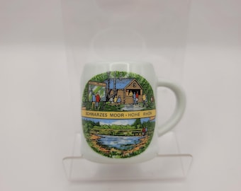 Vintage Collectible German Mug Porzellan Manufaktur Floss Bavaria. 2" Tall and 1-1/2 Diameter.