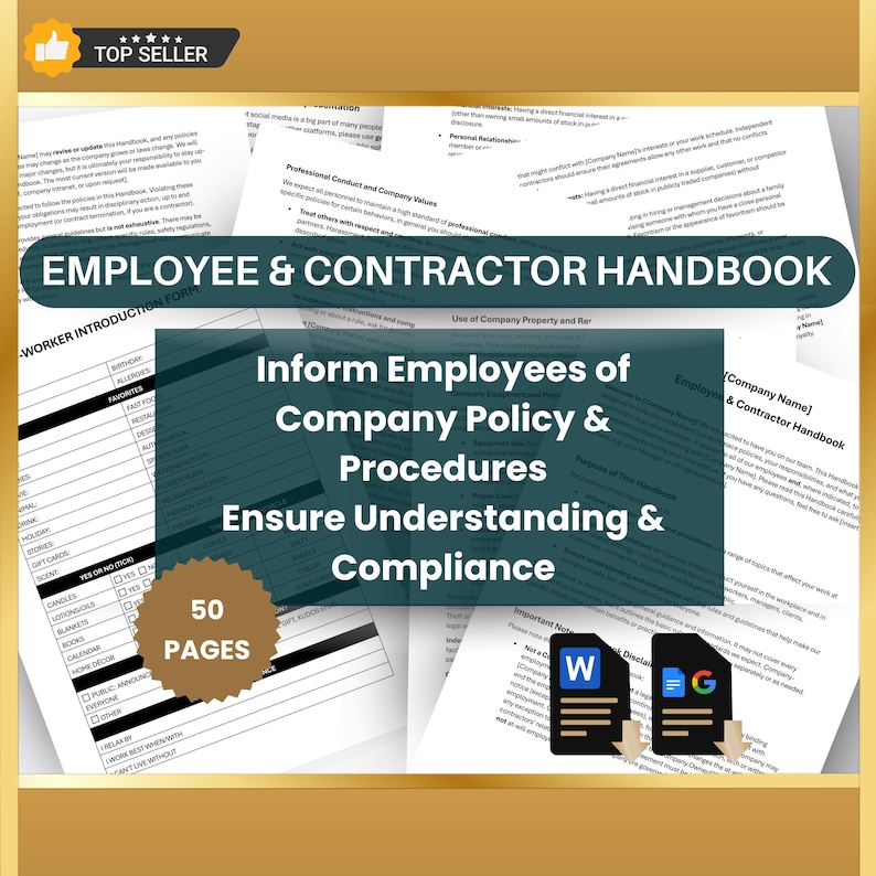 Employee Handbook | Company Policy Manual | Staff Guidelines ...
