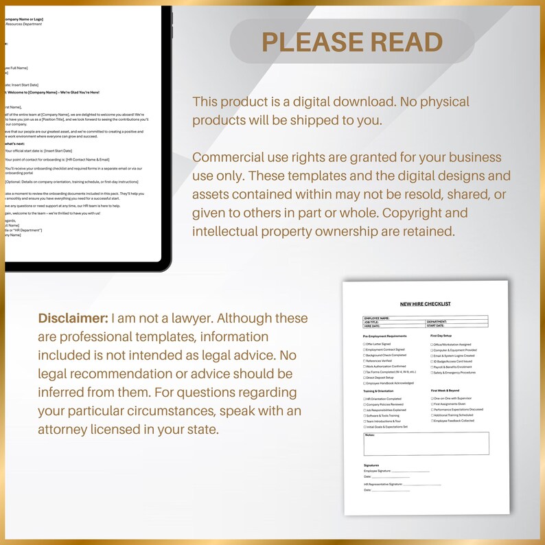 HR Onboarding Templates Bundle: New Hire Forms & Employee Handbook ...