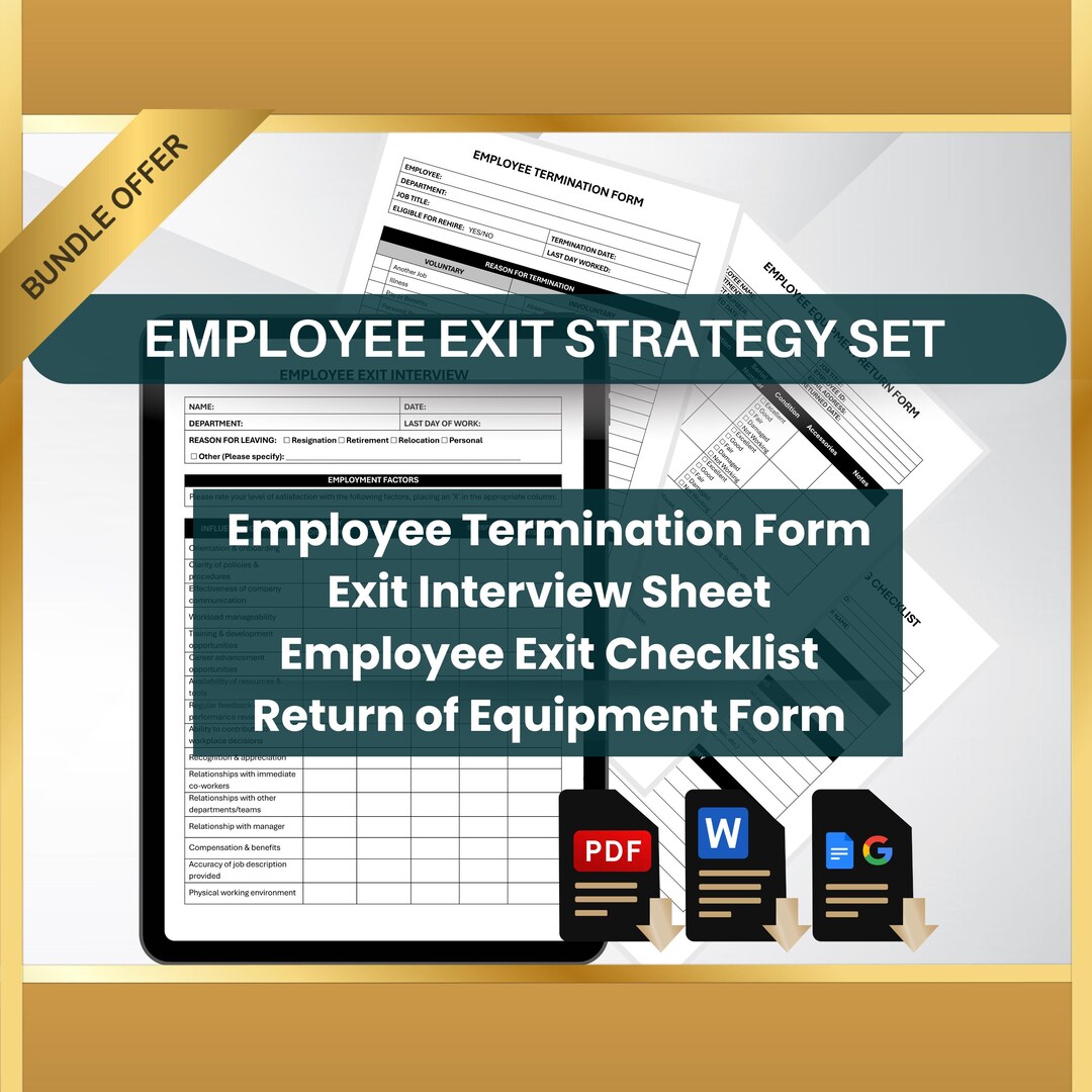 HR Offboarding Forms: Employee Exit Strategy Bundle, Office ...