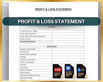 Gewinn- und Verlustrechnung Vorlage: Small Business Financier Tracker (PDF, Word, Google Docs)