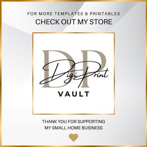 DigiPrint Vault Store Logo – Explore More Editable and Printable Digital Templates for Personal and Professional Use.