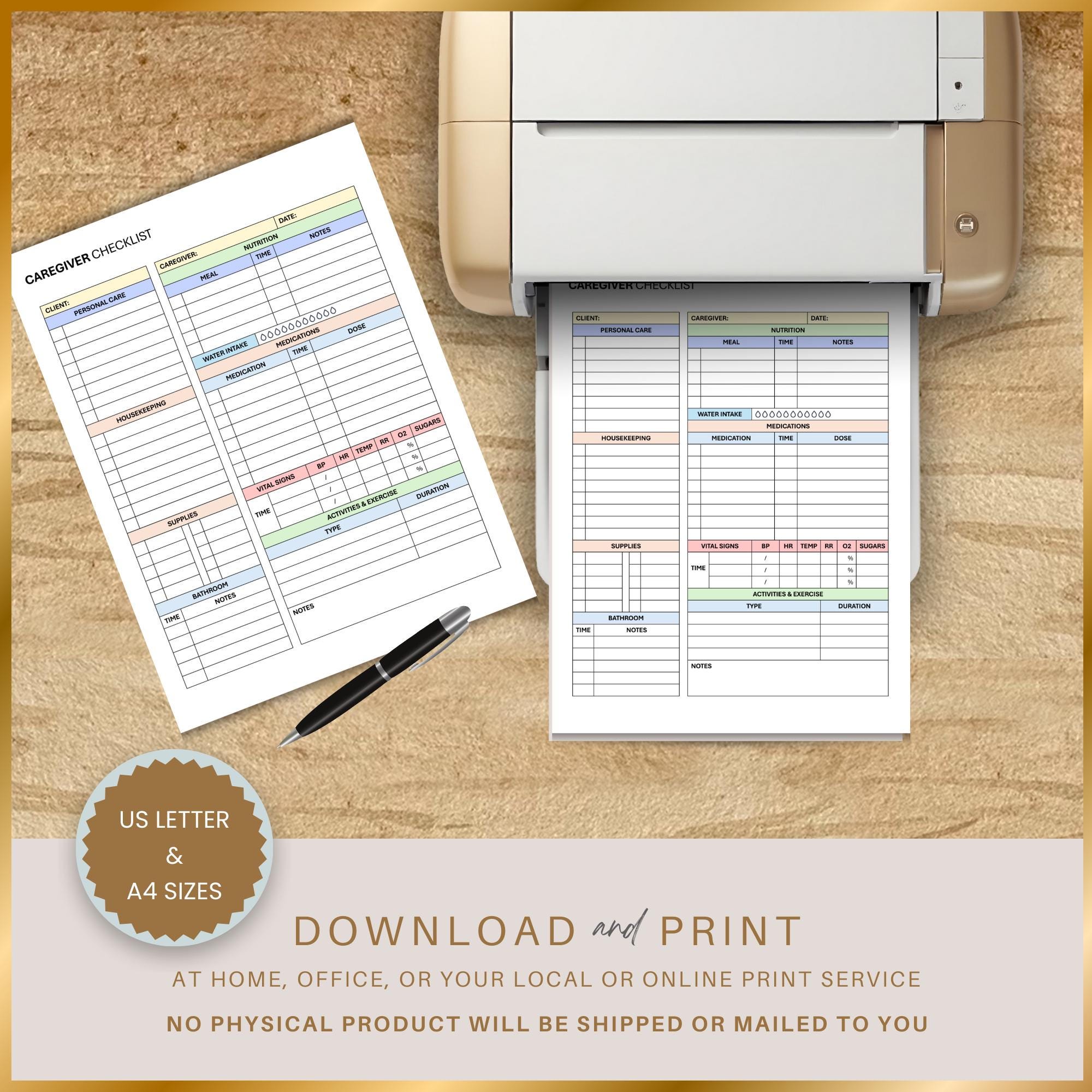 Disabled Adult Checklist.pdf Caregiver Checklist: Daily Elderly Patient and Disabled Care Log ...