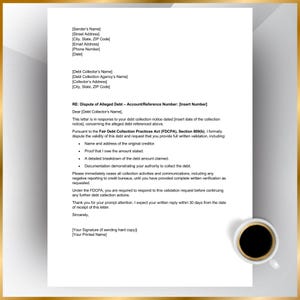 Printable Debt Dispute Letter Compliant with FDCPA USA