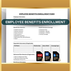 Employee Benefits Enrollment Form Template (Word, PDF, Google Docs)