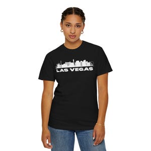 Las Vegas Skyline T-Shirt: Unisex Garment-Dyed US Cotton Tee