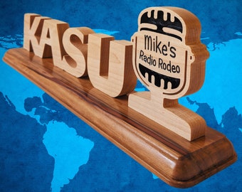 Personalized Ham Radio Call Sign, Maple Wood, Amateur Radio Gift