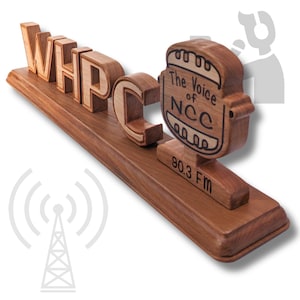 Custom Ham Radio with Microphone and your Call Sign-Radio Operator Decoration and Gift for Dad-Husband-Personalized Amateur Radio Name Sign