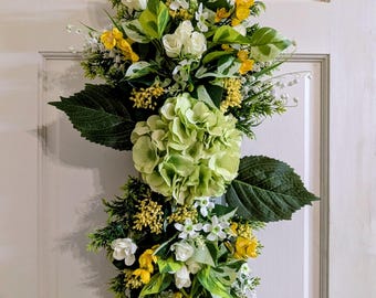Green Hydrangea Swag wreath
