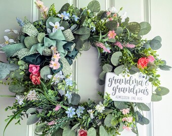 Grandma and Grandpa Wreath, Everyday Grandparents Wreath