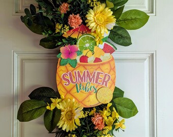 Summer Swag Wreath, Tropical Pineapple wreath