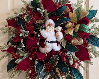 Santa Claus Christmas wreath