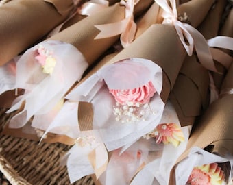 Handmade Floral Candle Bouquet: Lollipop Flower, Unique Home Decor