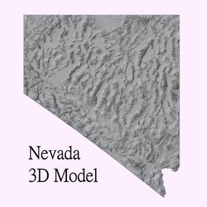 Modèle topographique du Nevada - Fichier CNC STL