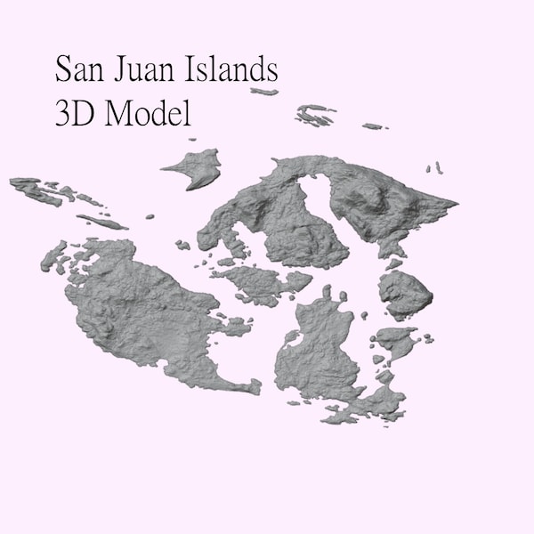 San Juan Islands Topographic Model - CNC STL File