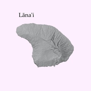 Lanai High Detail Topographic Model - 3D Printer and CNC STL File