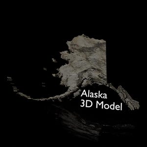 Carte topographique de l'Alaska STL - Imprimante 3D et fichier CNC STL