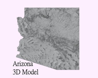 Modello topografico dell'Arizona - File STL CNC