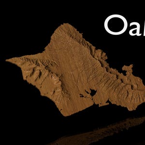 Oahu High Detail Topographic Model - 3D Printer and CNC STL File - Etsy