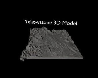 Yellowstone National Park Topographic Model - 3D Printing and CNC STL File