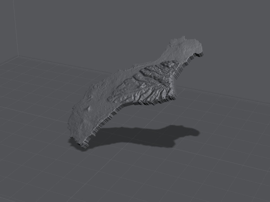 Ni'ihau High Detail Topographic Model - 3D Printer and CNC STL File - Etsy