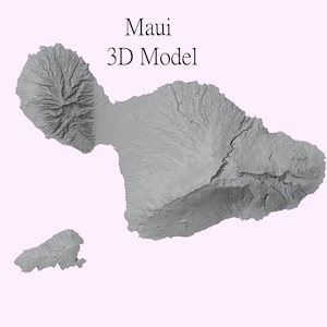 Maui Topographic Model - CNC STL File