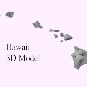 Hawaii hoog detail topografisch model - CNC STL-bestand