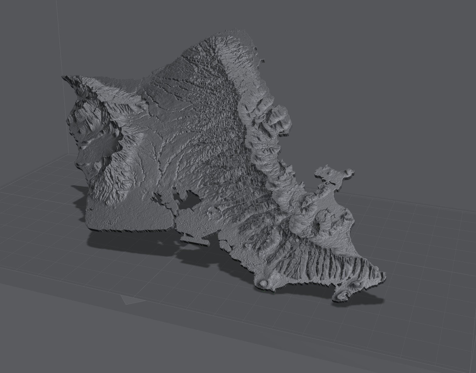 Oahu High Detail Topographic Model - 3D Printer and CNC STL File - Etsy
