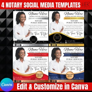 Notary Public Flyer Template, Notary Social Media Flyer, Loan Signing Agent Flyer, Mobile Notary Services, Business Flyer, DIY Template