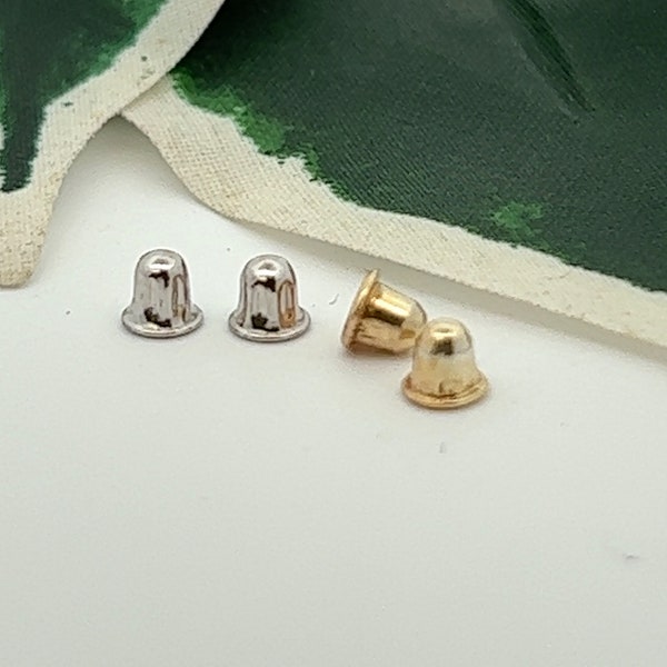 14K Solid Gold Screw Backs Findings | Replacement Backing | Butterfly Earring Backs | One Pair Of Earring Backs | Gold Screw Backs