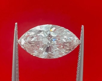 3.04 ct IGI Marquise Cut Lab Grown Diamond Stone D Color VVS2 Clarity