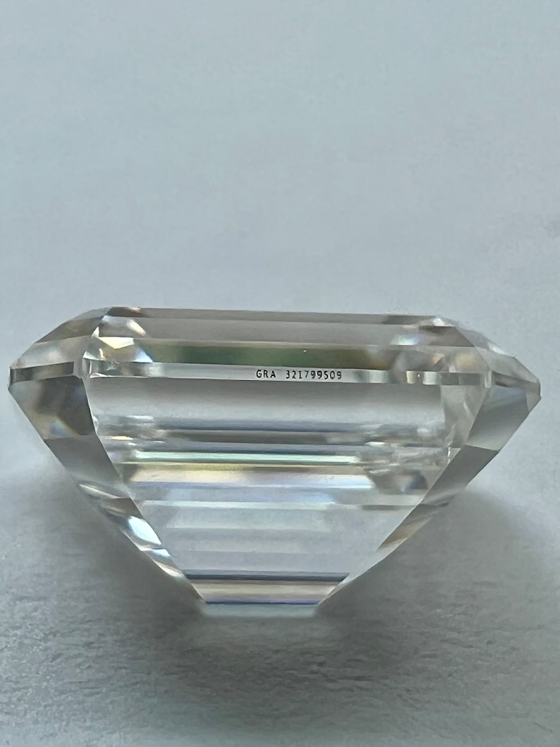 GRA Certified Loose Moissanite Emerald Cut Stones D VVS1 Sizes 4x6 mm 5x7 mm 6x8 mm 7x9 mm USA Stock image 3