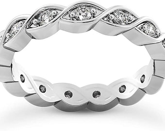 1.46 ct Round Cut Diamond Eternity Wedding Band Ring