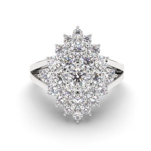 Anillo de eternidad de diamantes naturales de talla redonda de 1,00 ct en oro macizo de 14 k